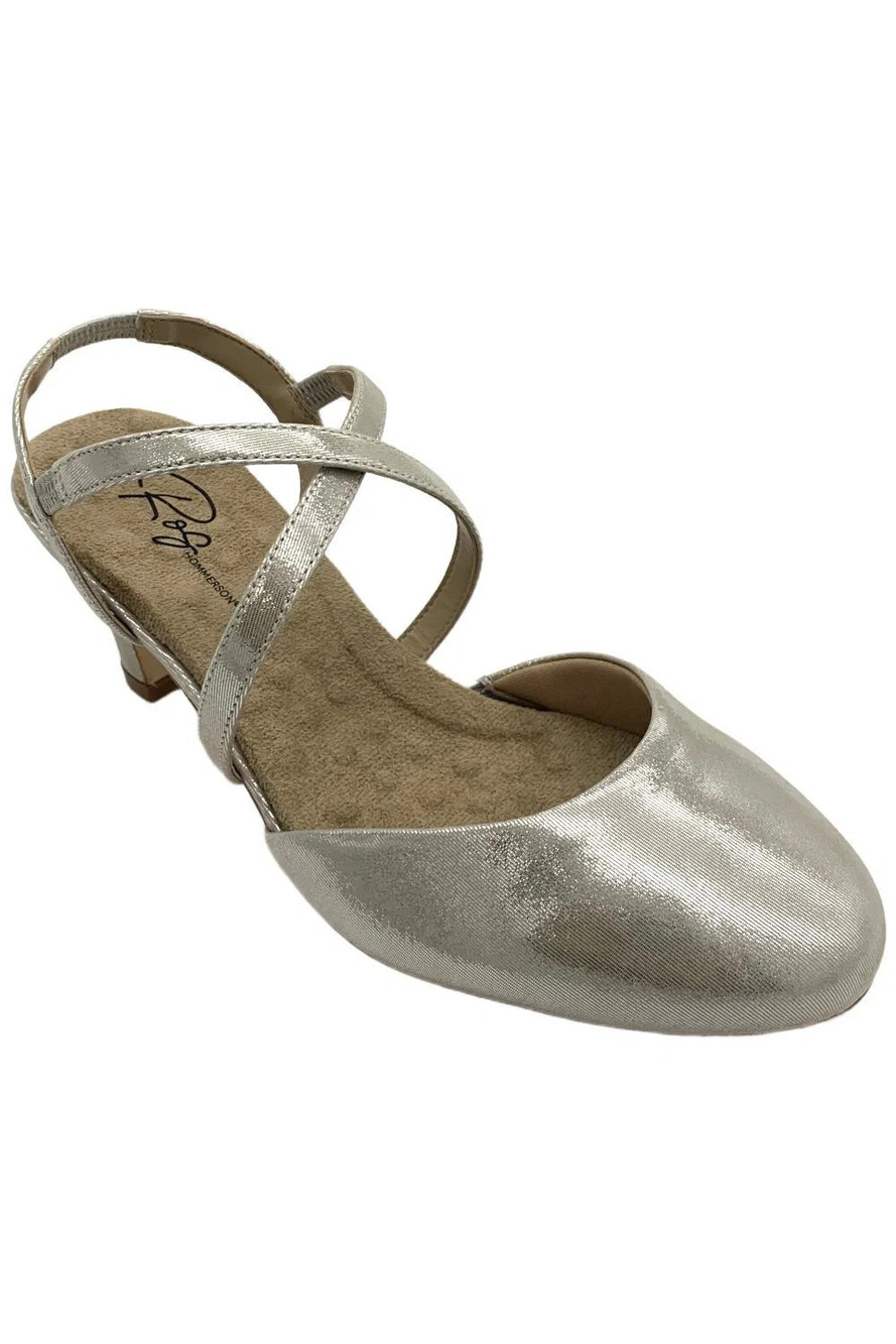 Ros Hommerson Women's Caliente Heeled Pumps Silver Glitter - Extra Wide